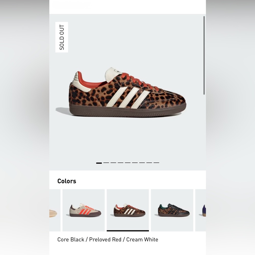 Adidas Samba OG Preloved Red Leopard